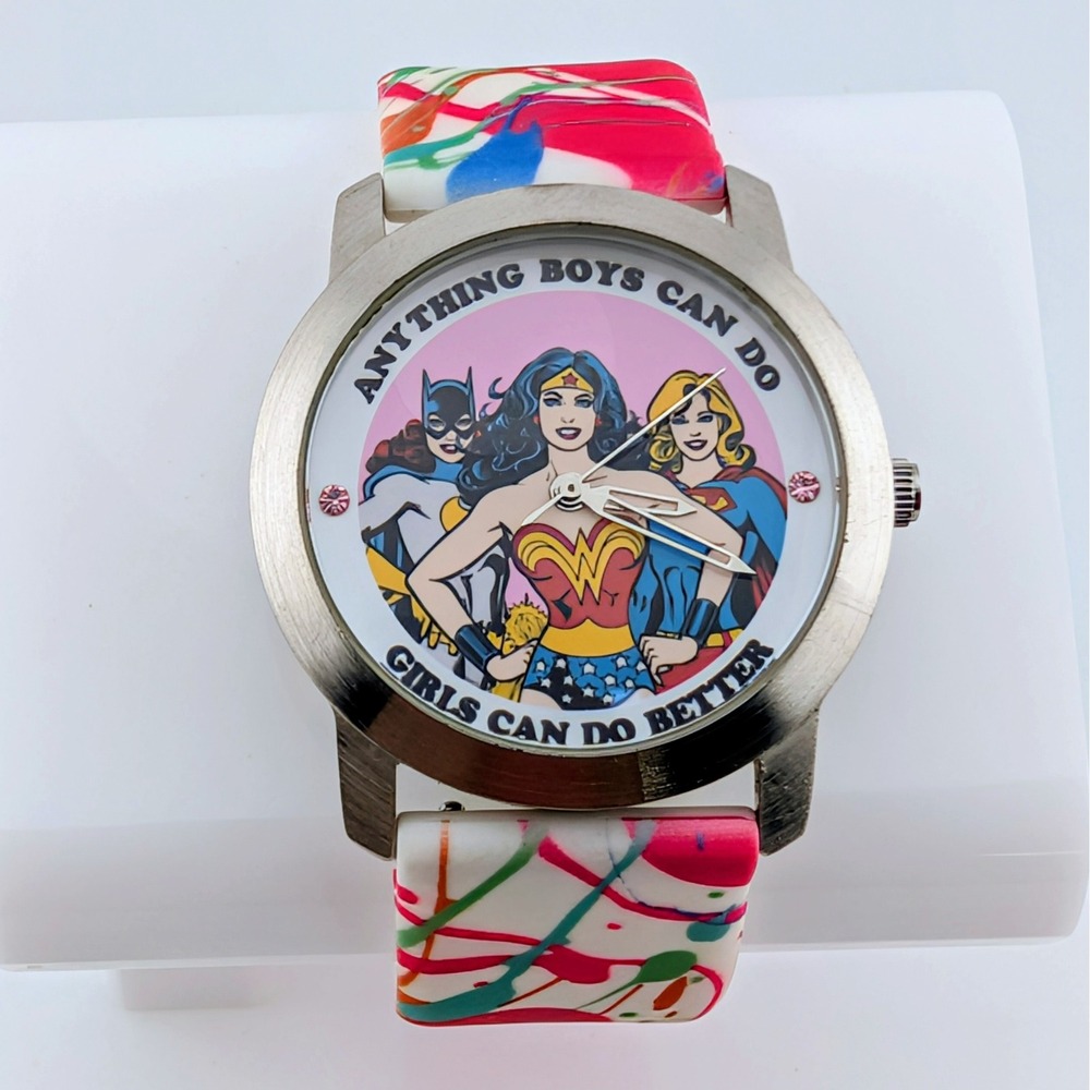 Armitron 2009 DC Comics Wonder Woman Batgirl Supergirl Women's Watch 36mm Y2K